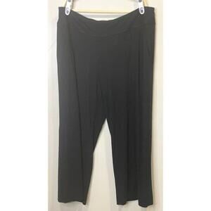 J.Jill M WEAREVER Seamed Full Leg Pants Trousers Pull On Pockets Black 3X